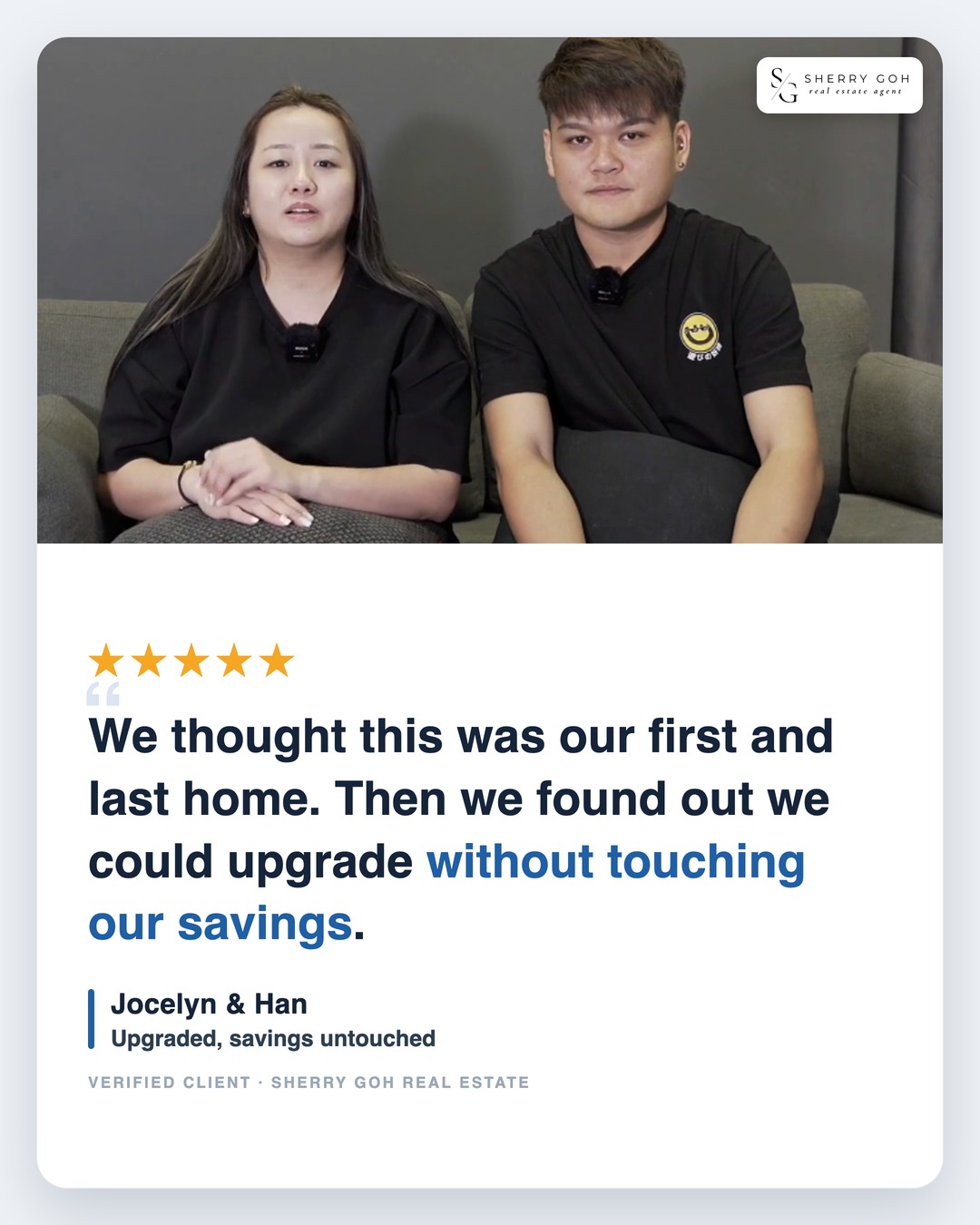 Jocelyn and Han: we found out we could upgrade without touching our savings