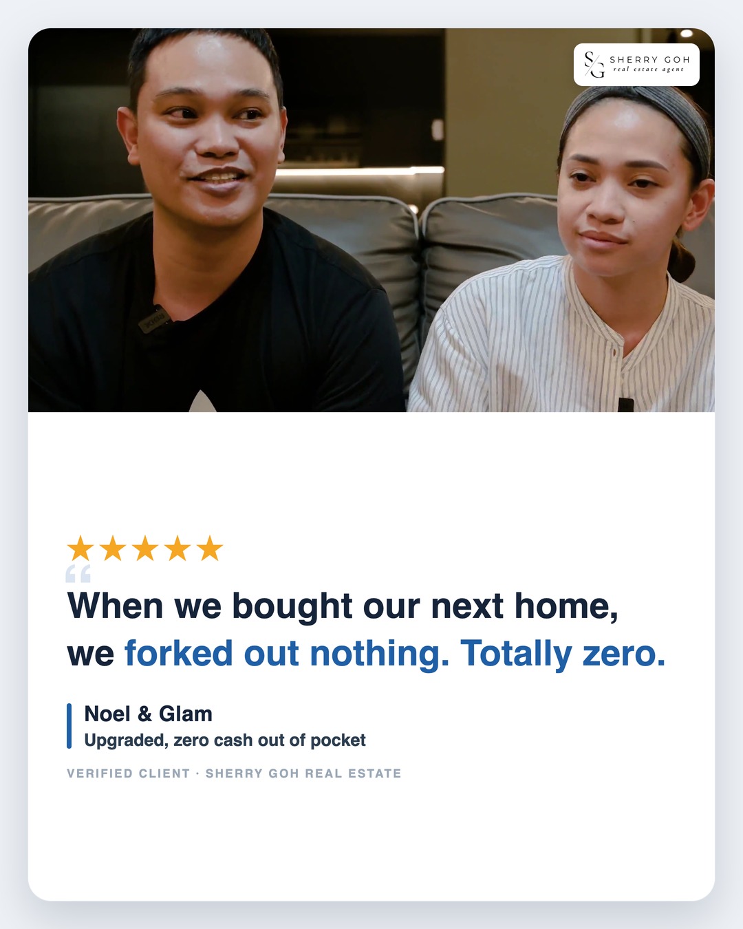 Noel and Glam: when we bought our next home we forked out nothing, totally zero